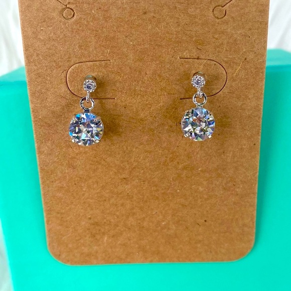 Swarovski Rhinestone Crystal Charm Earrings - Picture 2 of 4